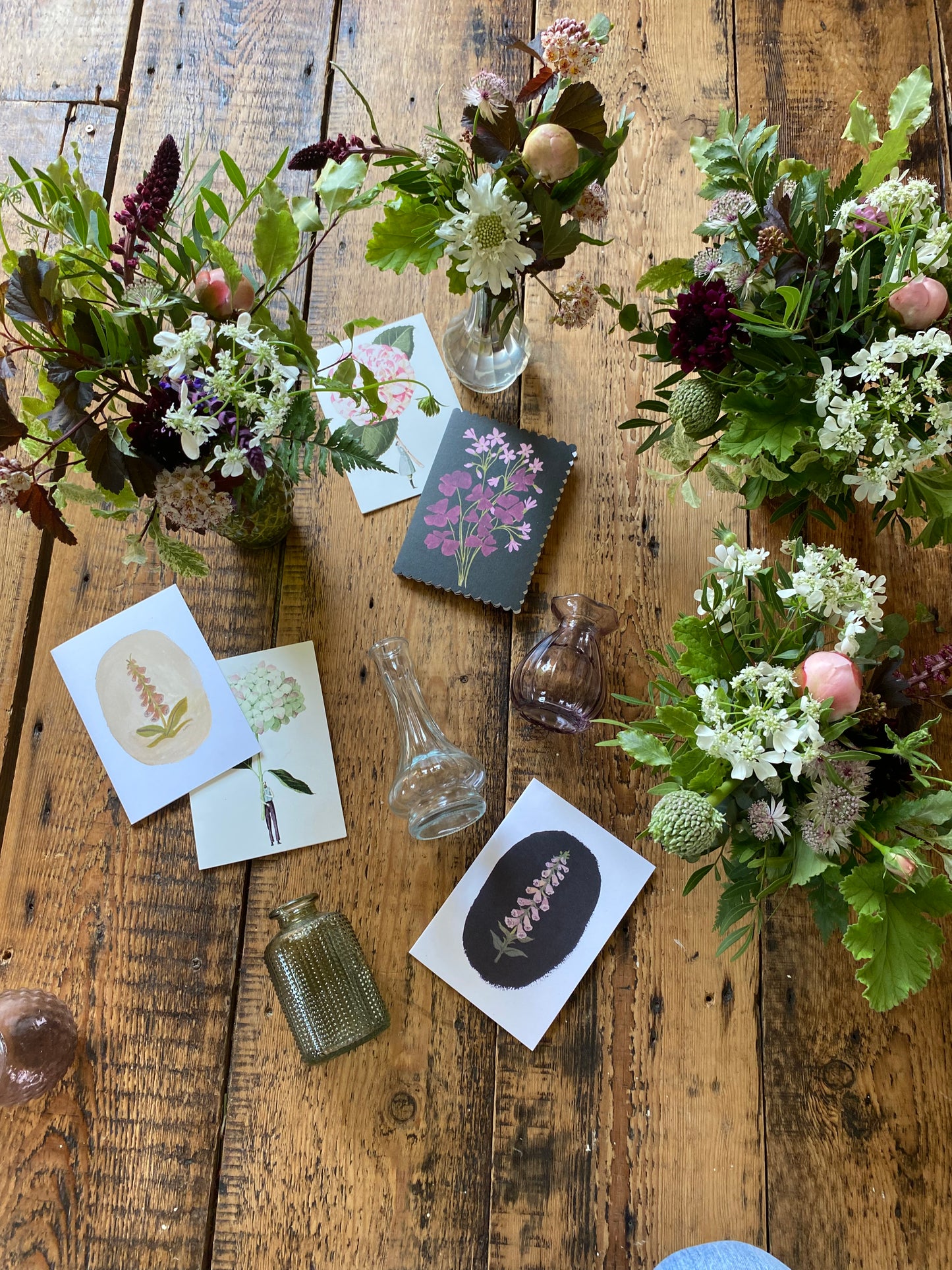 A Summer Trio Of Pretty Bud Vases - including a seasonal posy in each vase
