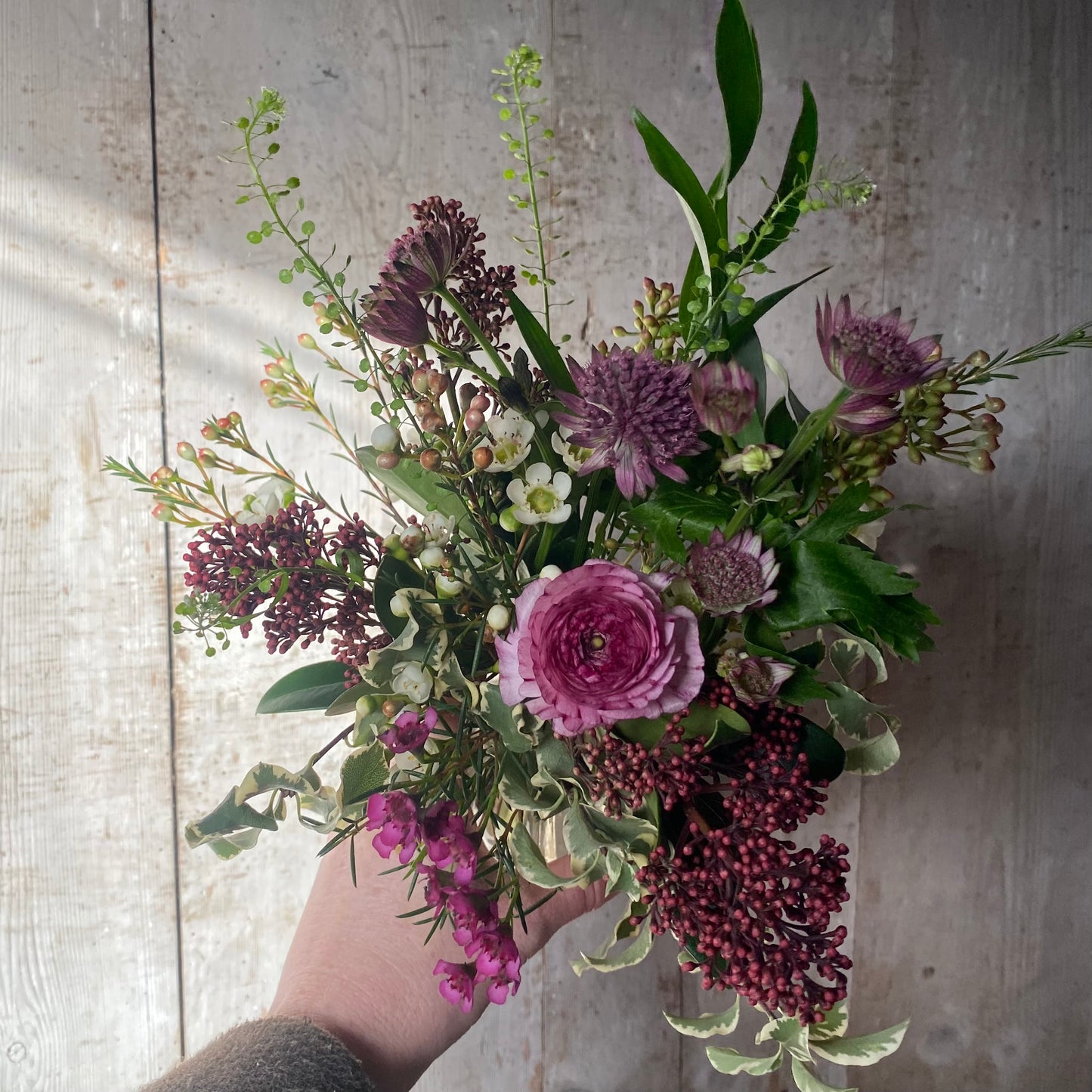 Our Glass Bottle Bud Vase Collection - including a posy of flowers