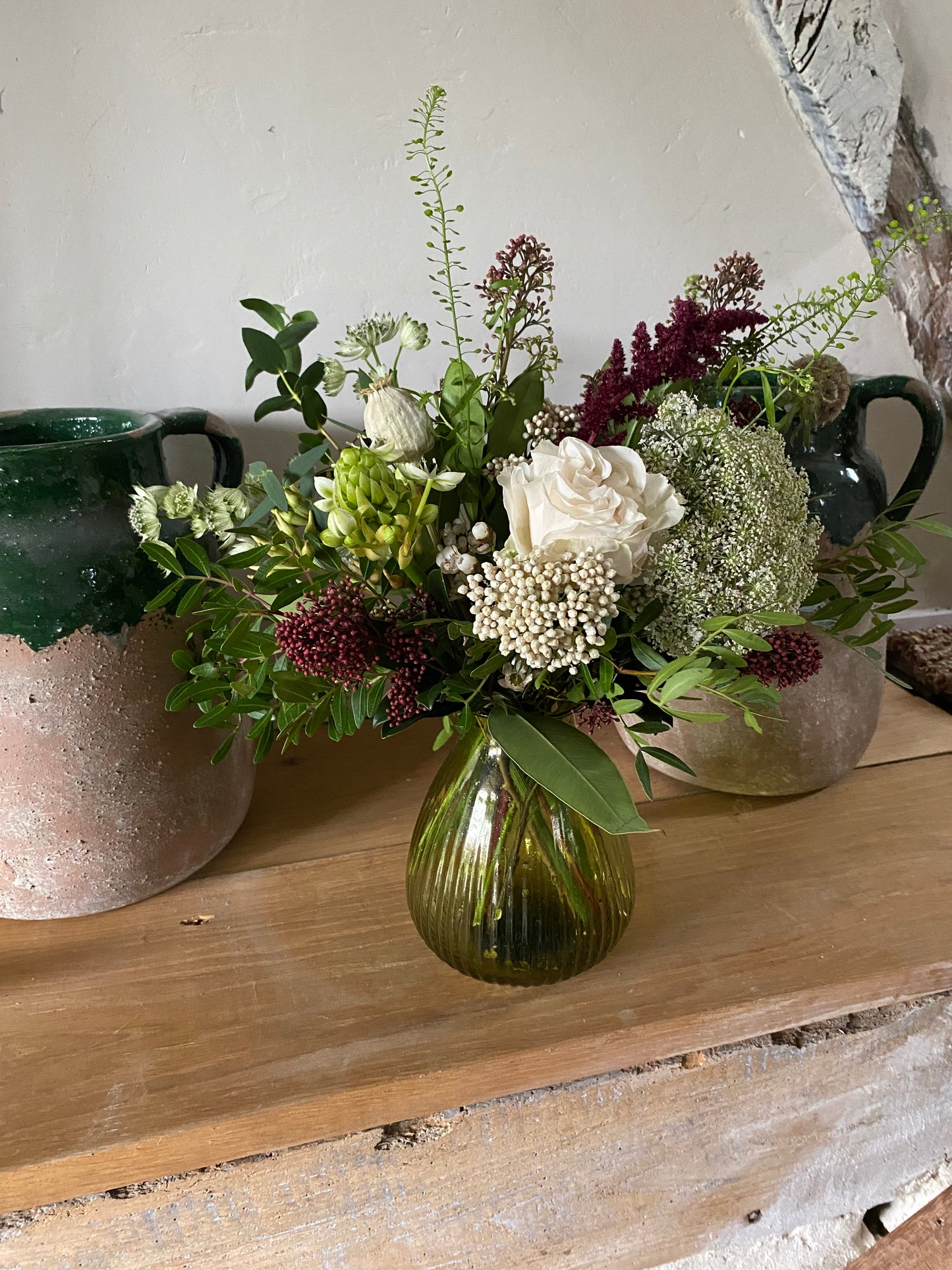 Spruce Bud Vase - including a posy of seasonal flowers