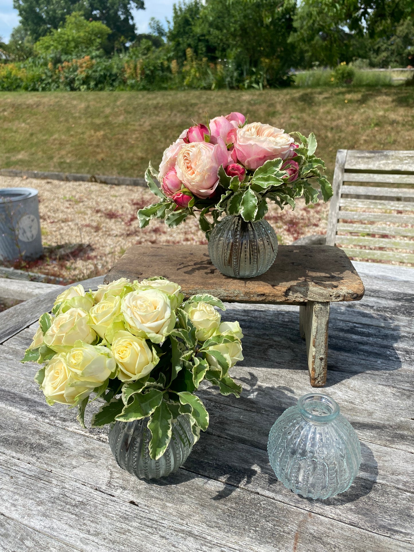 Rose Posy in Beaded Bowl