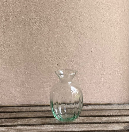 Clear Ripple Vase (approx 13cm) including posy of flowers