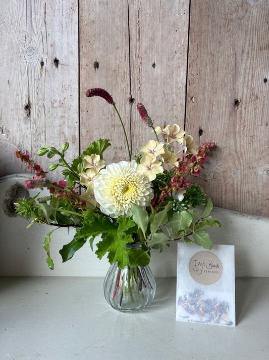 Our ‘Forget-me-not’ gift box - including seasonally inspired posy