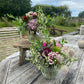 A Pretty Clear Bowl Duo - Each Including a Posy of seasonally inspired flowers
