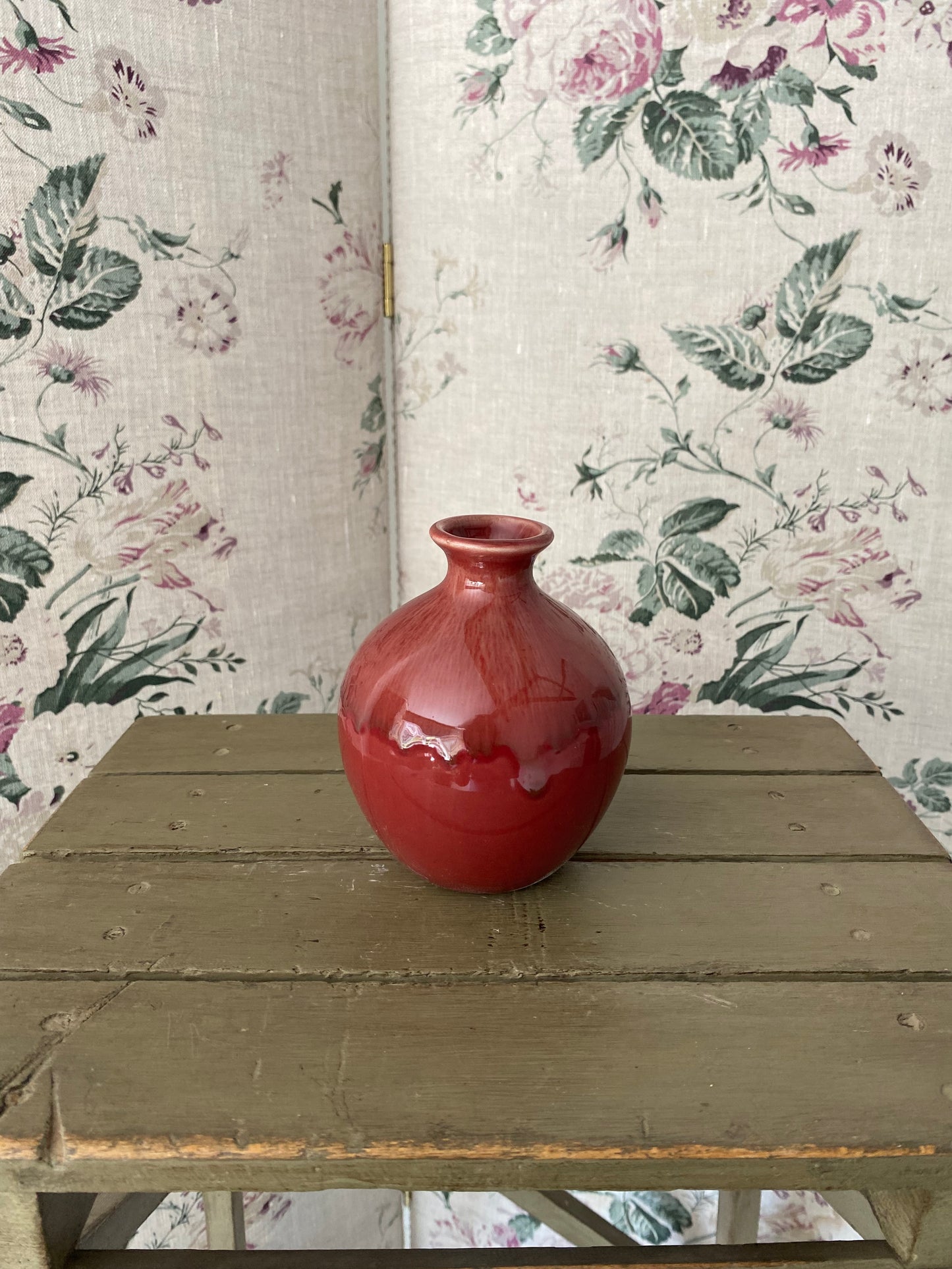 Sunset Painted Ceramic Vase - including posy of flowers