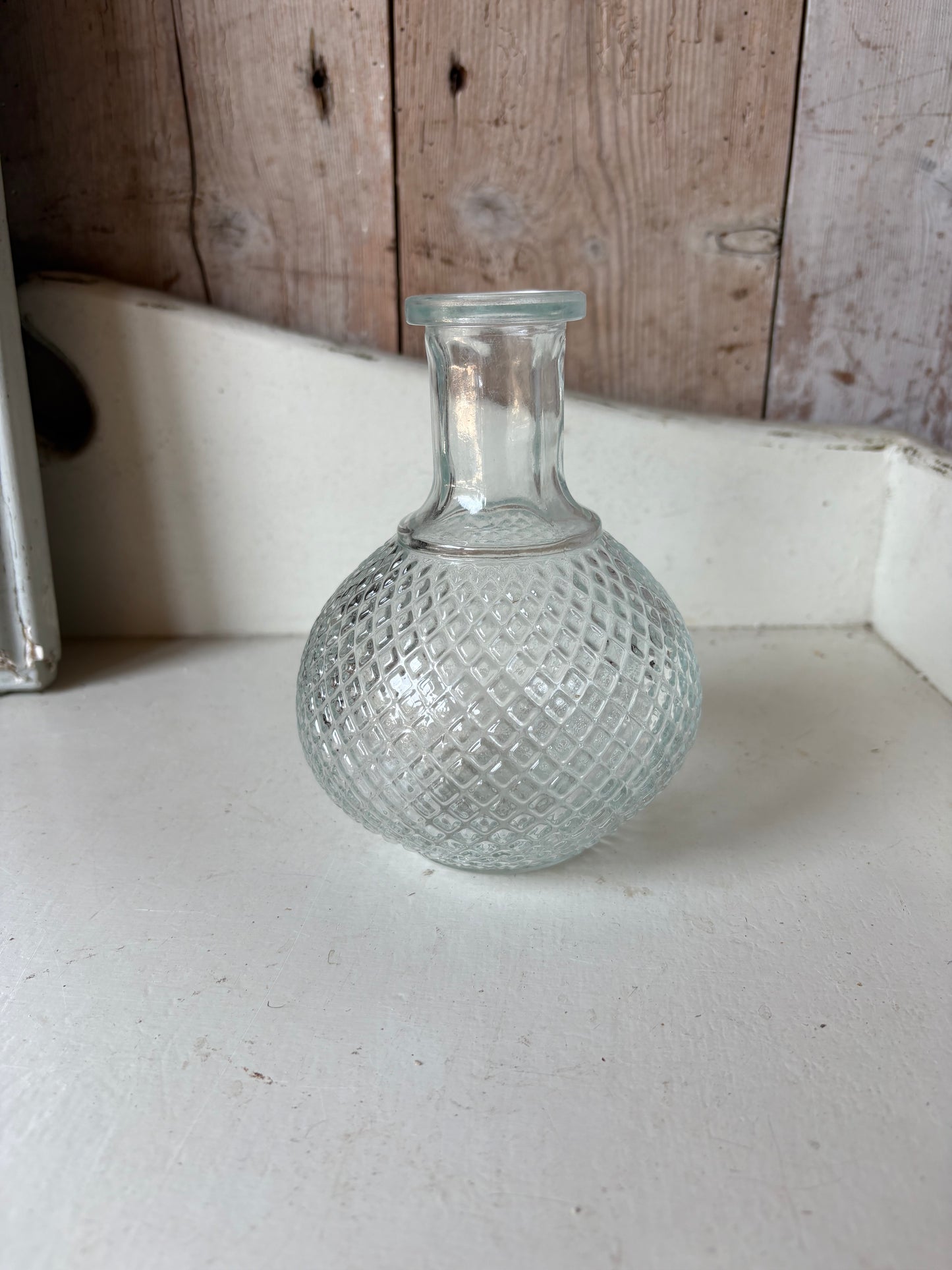 Deco Decanter Bud Vase  - Including a posy of seasonally inspired flowers