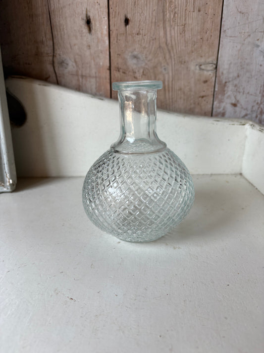 Deco Decanter Bud Vase  - Including a posy of seasonally inspired flowers