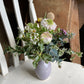 Lilac Ceramic Vase - including posy of flowers