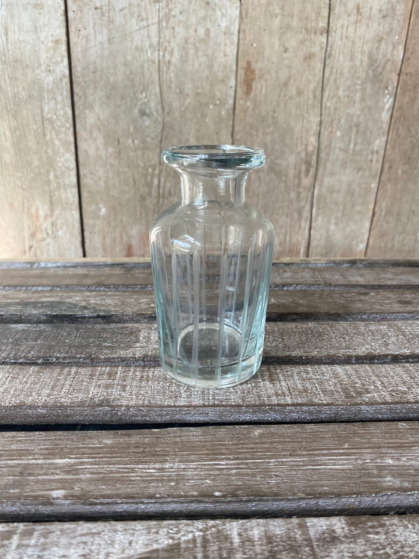 Etched Glass Bud Vases - including a seasonally inspired posy of flowers