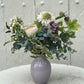 Lilac Ceramic Vase - including posy of flowers