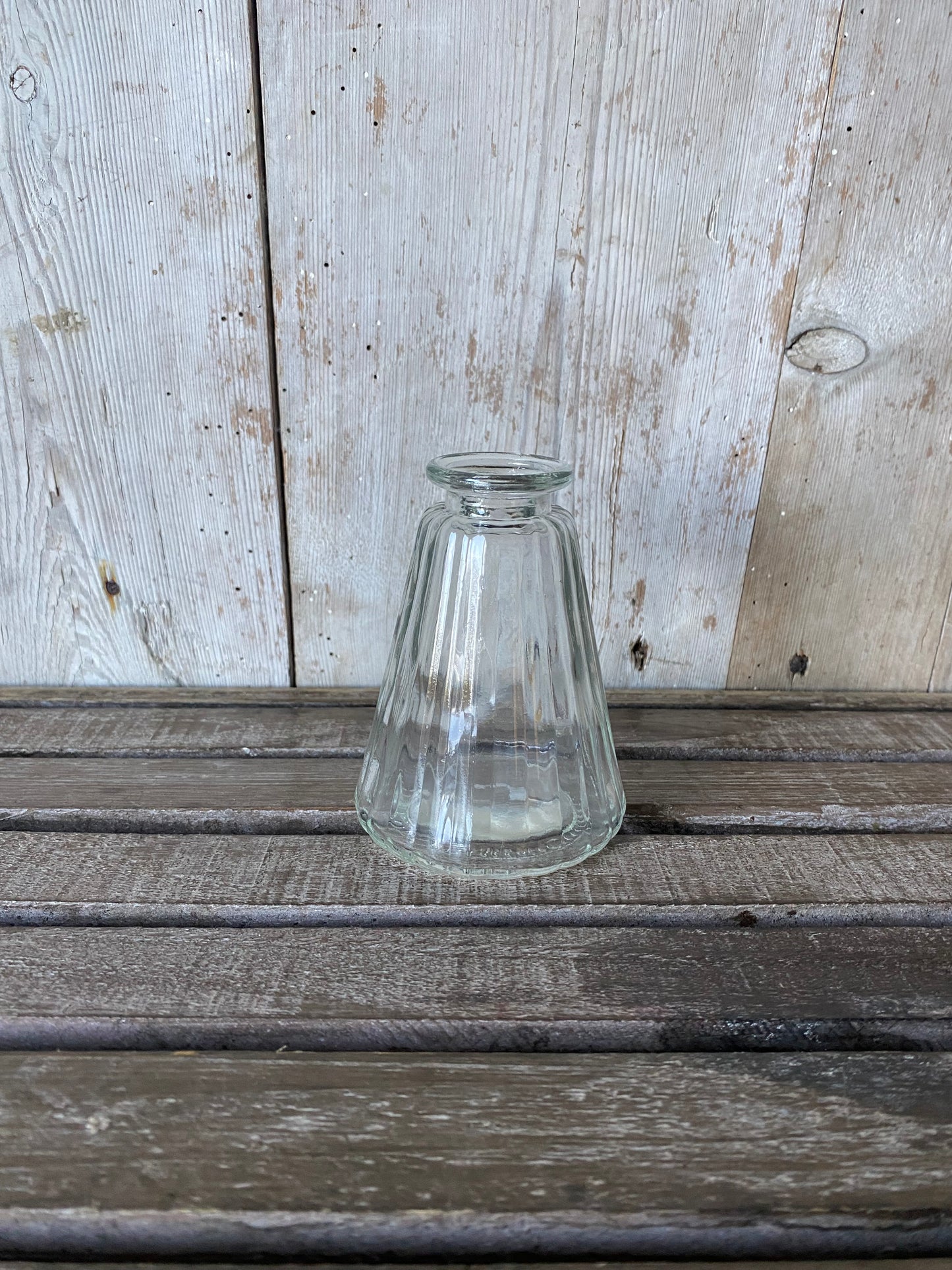 Our Glass Pyramid Bud Vase Collection - including a posy of flowers