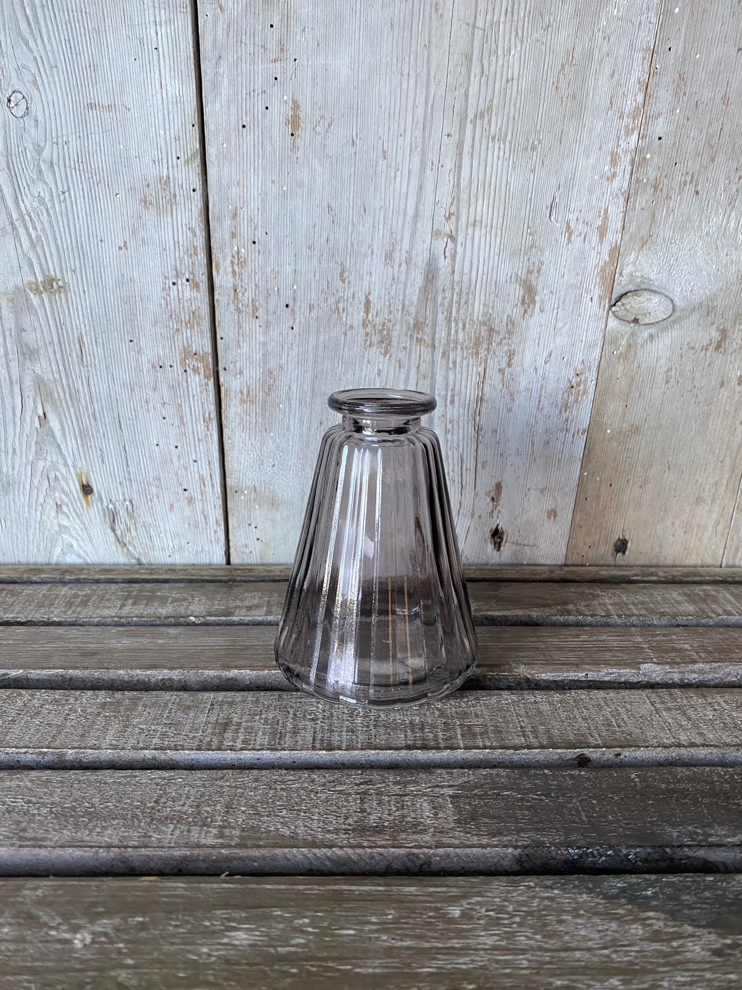 Our Glass Pyramid Bud Vase Collection - including a posy of flowers