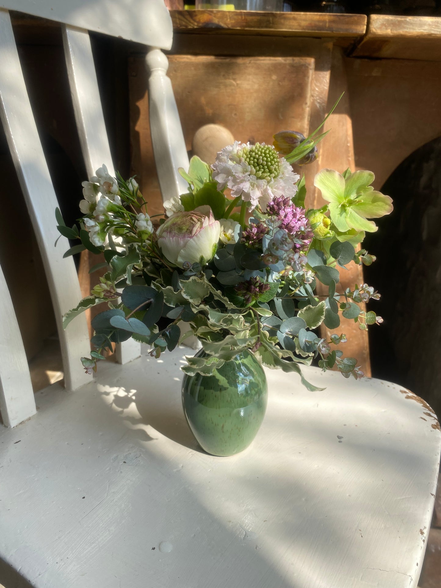 Ceramic Vase - including posy of flowers