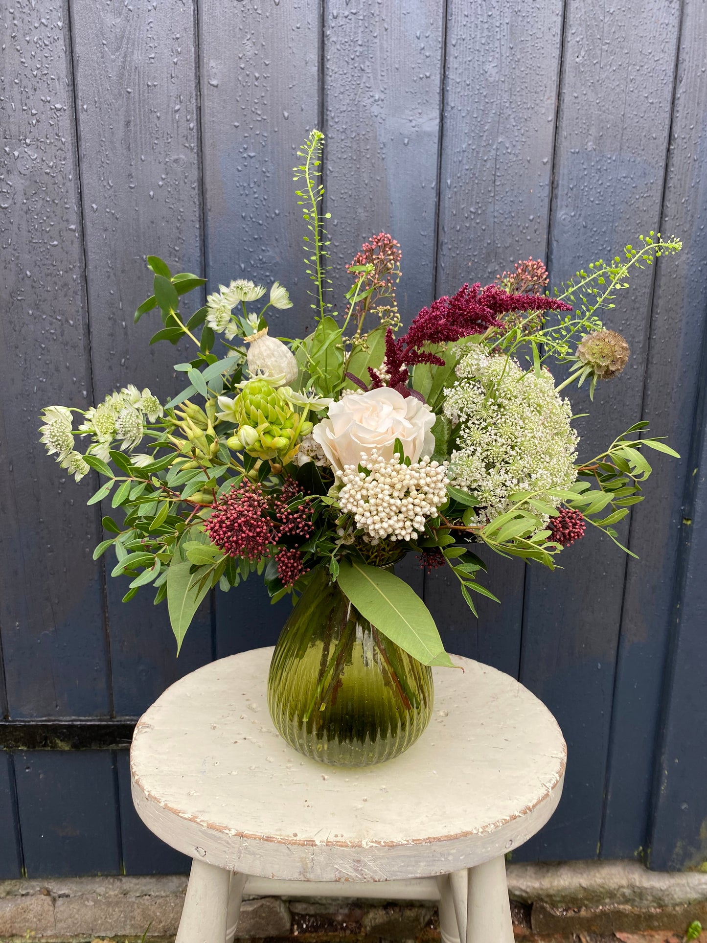 Spruce Bud Vase - including a posy of seasonal flowers
