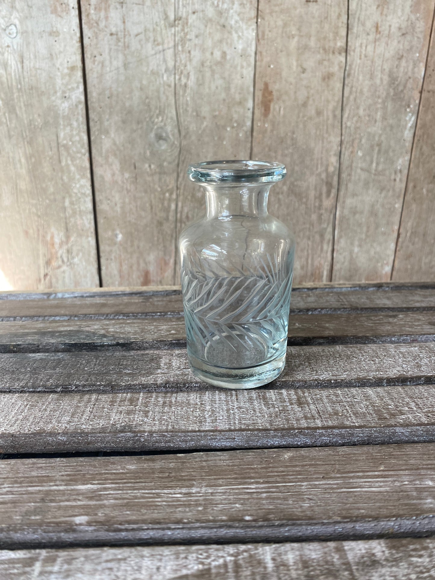 Etched Glass Bud Vases - including a seasonally inspired posy of flowers