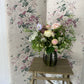 Large Textured Moss Ceramic - including a posy of flowers