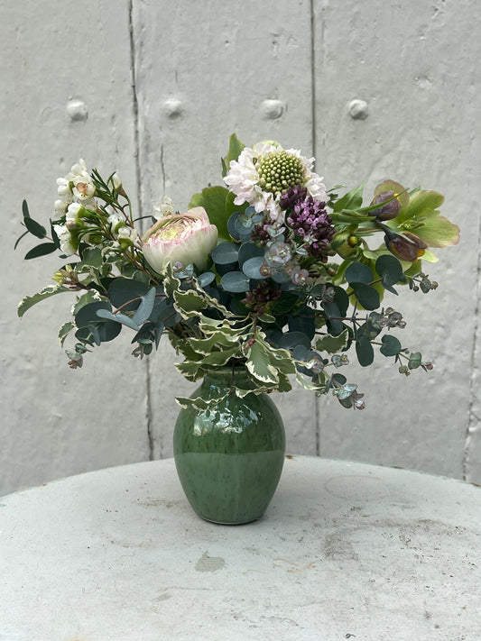 Ceramic Vase - including posy of flowers