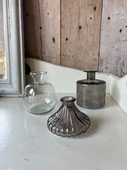 A Unique Trio Of Pretty Bud Vases - including a seasonal posy in each vase