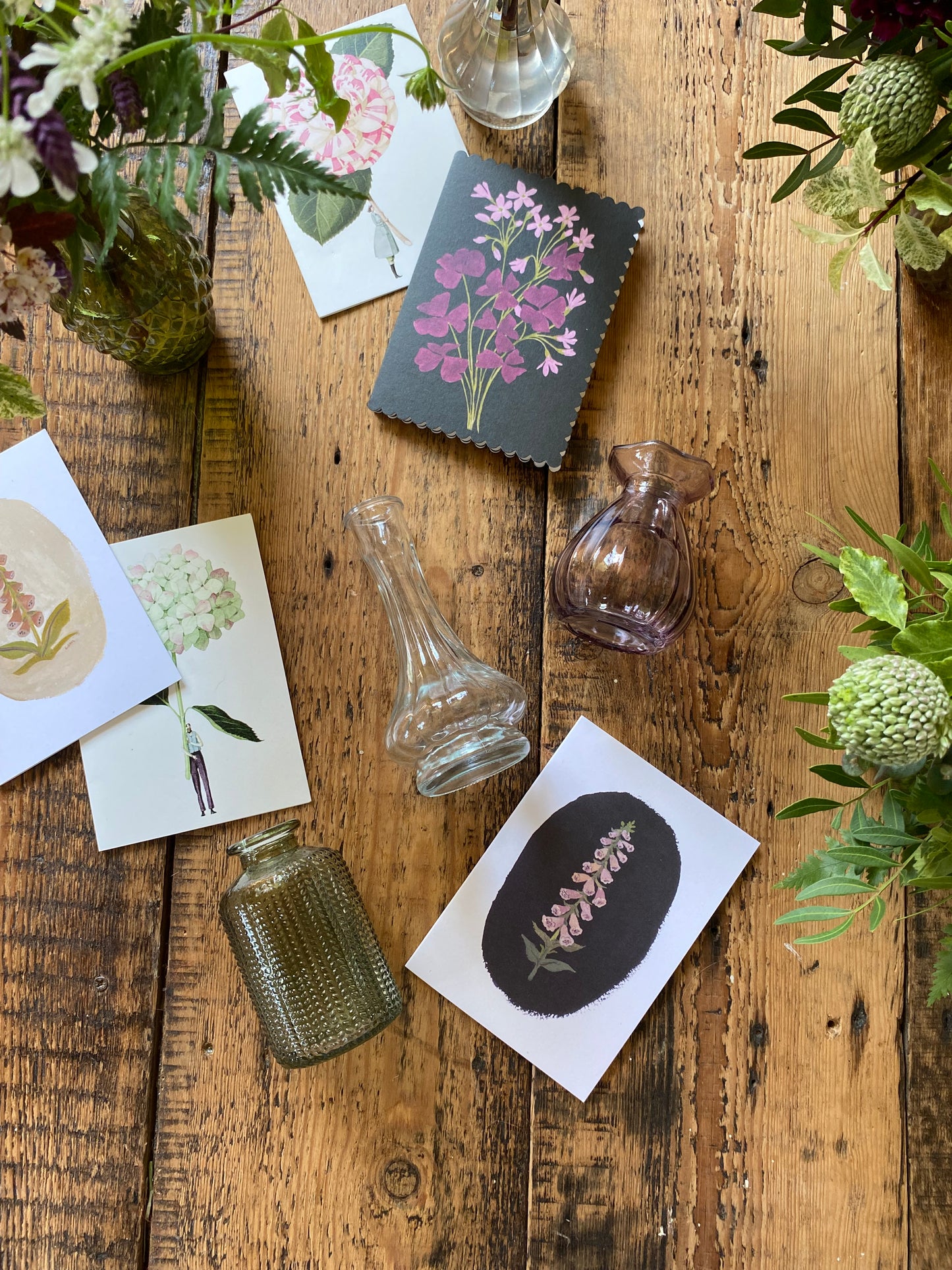 A Summer Trio Of Pretty Bud Vases - including a seasonal posy in each vase