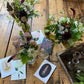 A Muted Summer Trio Of Pretty Bud Vases - including a seasonal posy in each vase