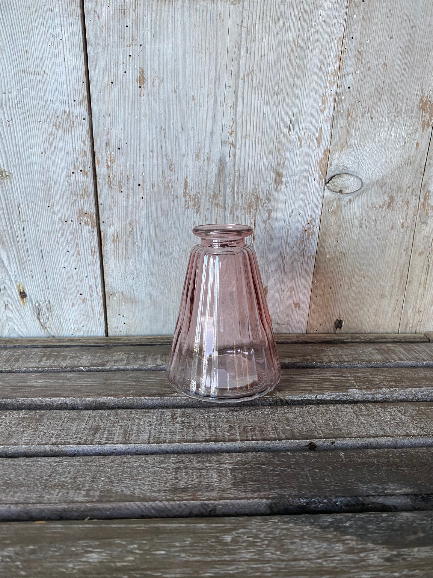 Our Glass Pyramid Bud Vase Collection - including a posy of flowers