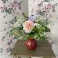 Sunset Painted Ceramic Vase - including posy of flowers