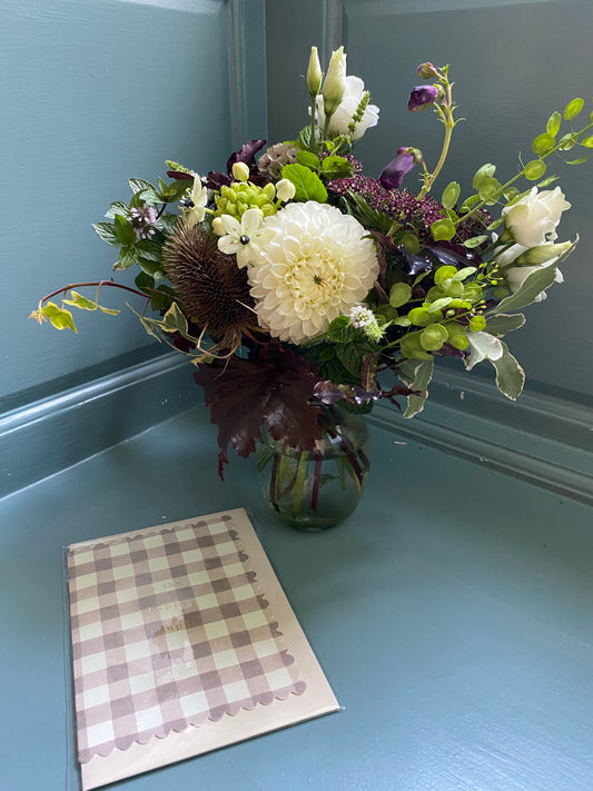 ‘To The Happy Couple’ Ripple Vase & Handwritten Card