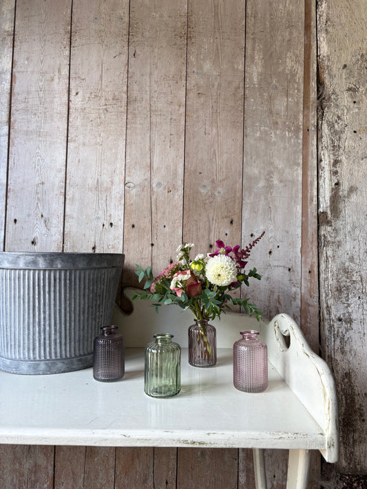 Our Petite Bottle Bud Vase Collection + Flowers
