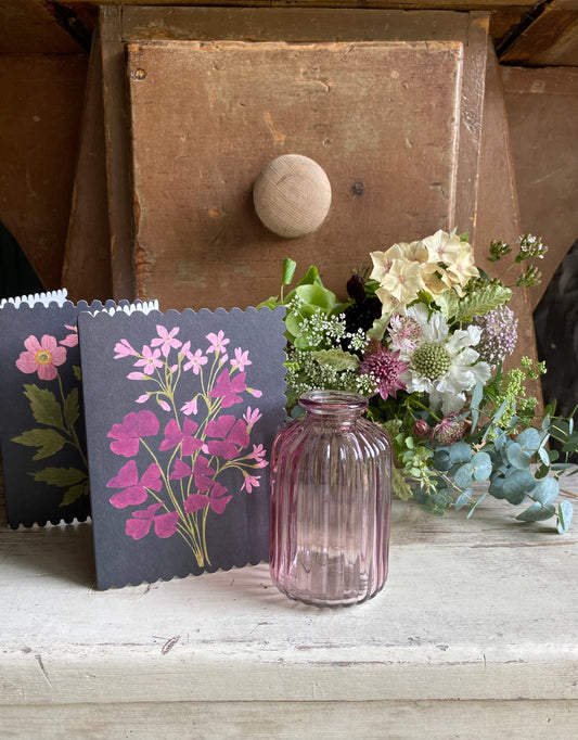 A Pretty Flower Card & a posy of seasonal flowers