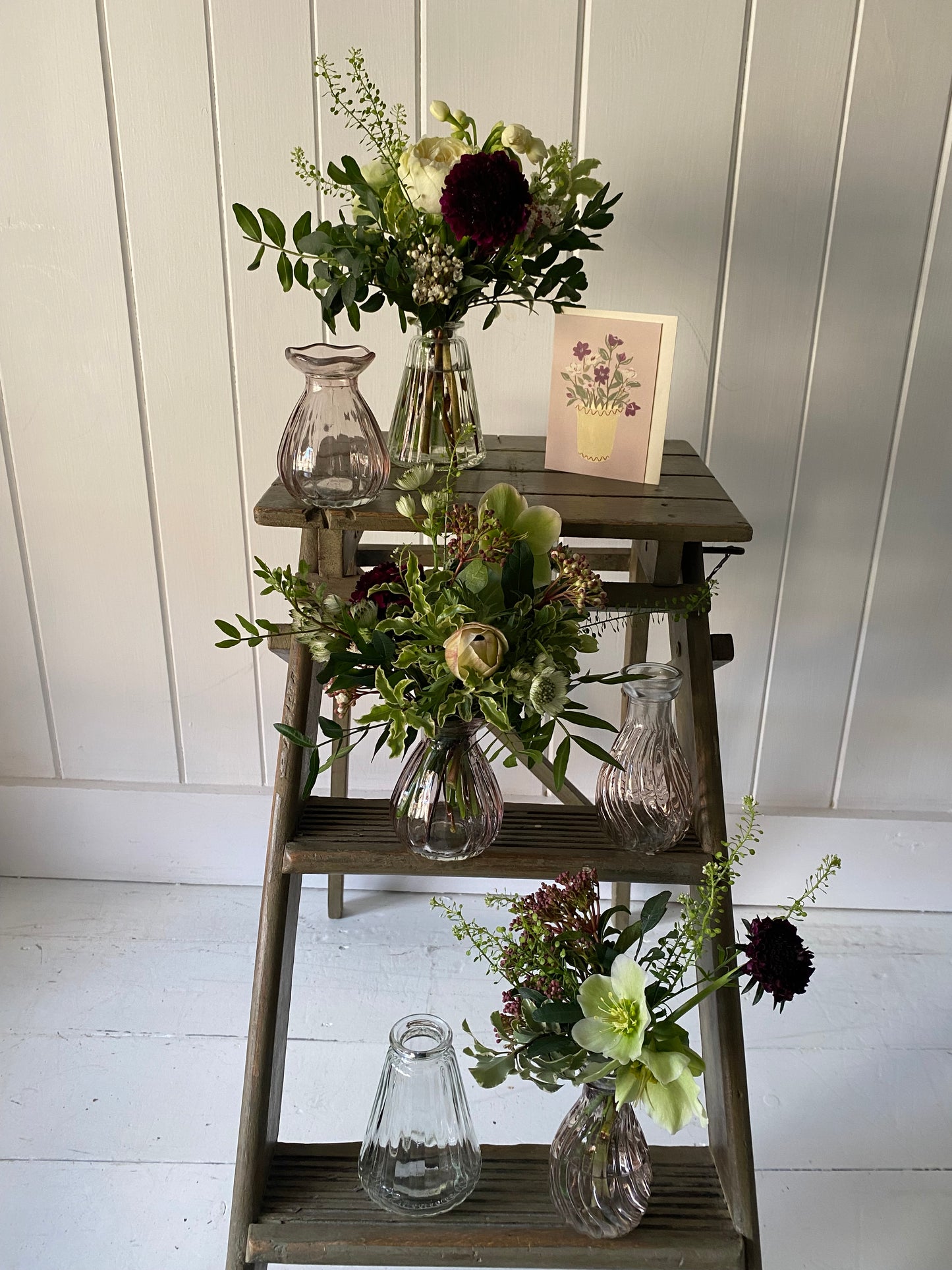A Spring Trio Of Pretty Bud Vases - including a seasonal posy in each vase