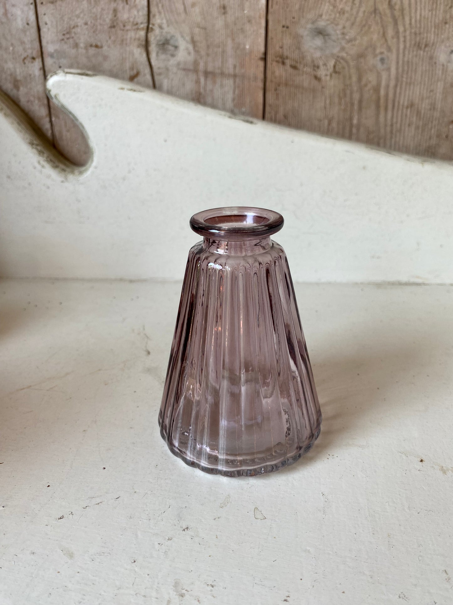 Our Glass Pyramid Bud Vase Collection - including a posy of flowers