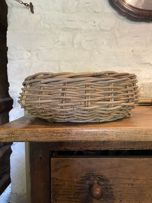Woven Wicker Tub Planter