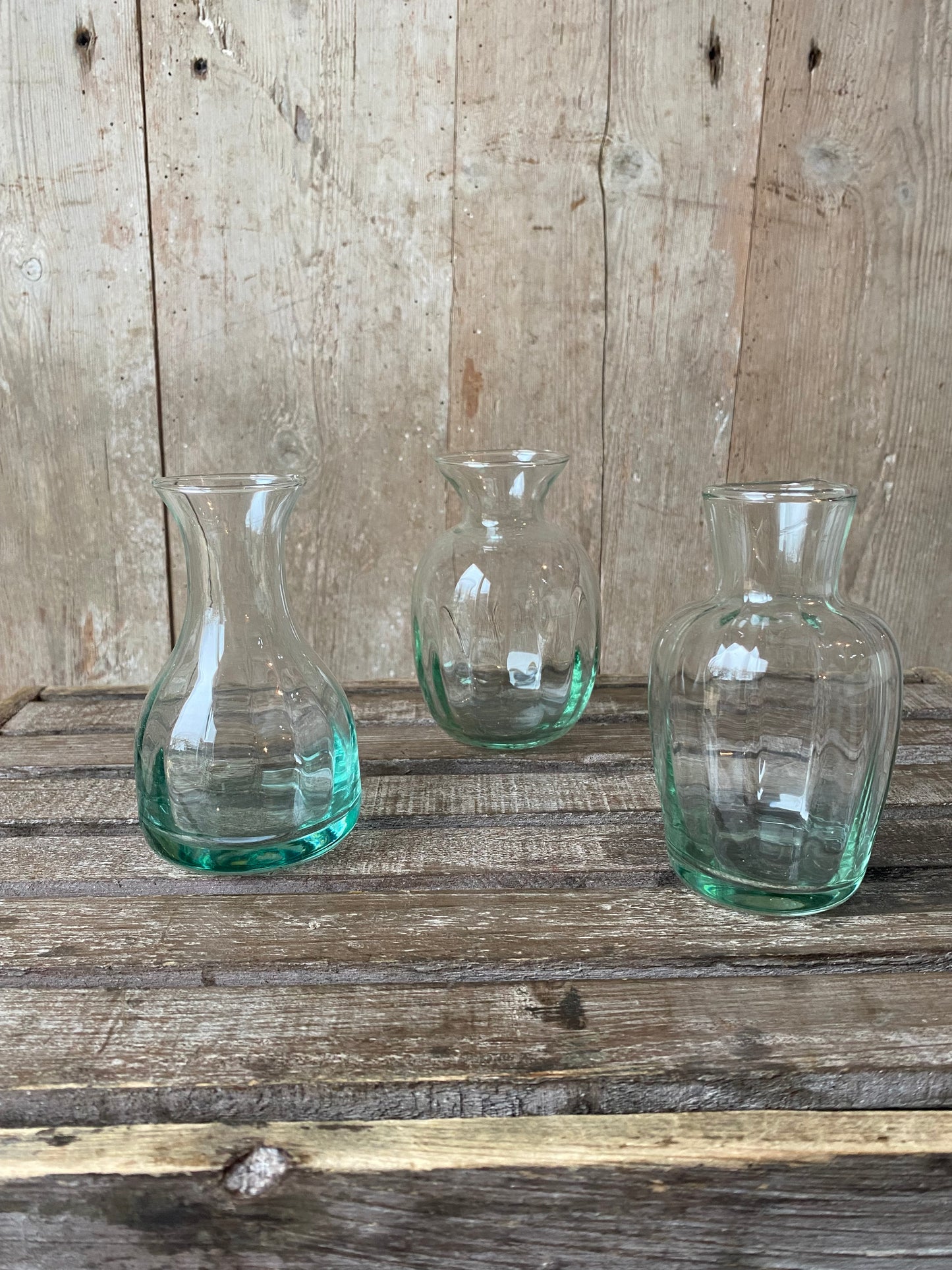 Our Ripple Trio Of Pretty Bud Vases - including a seasonal posy in each vase