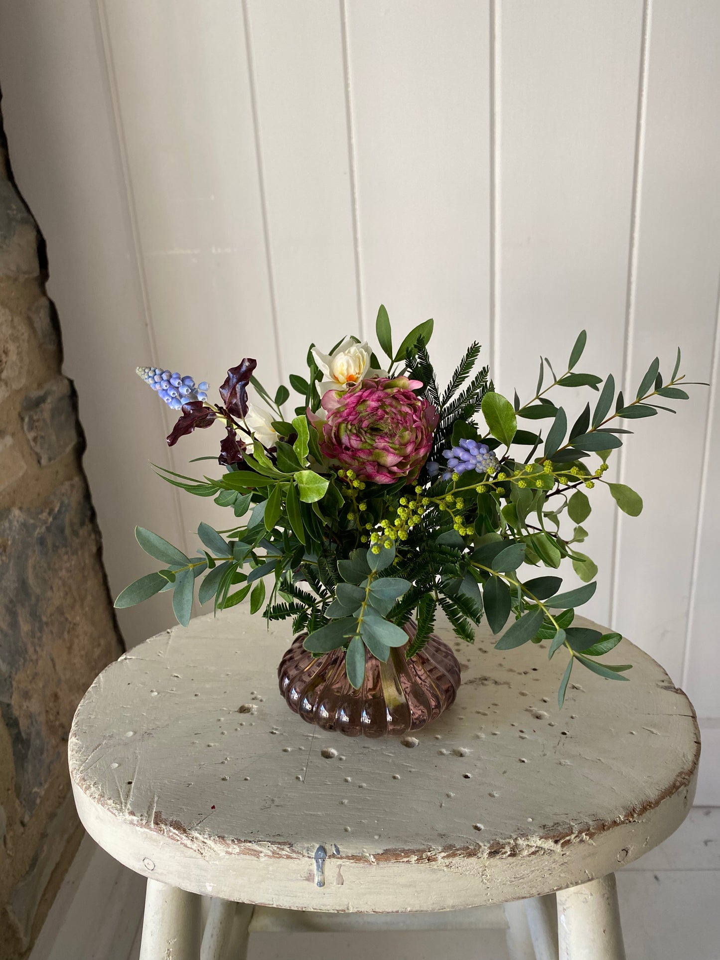 Little Blossom Vase - including a posy of seasonal flowers