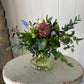 Little Spring Green Vase - including a posy of seasonal flowers