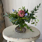 Little Mauve Vase - including a posy of seasonal flowers