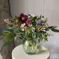Large Sage Vase - including a posy of seasonal flowers