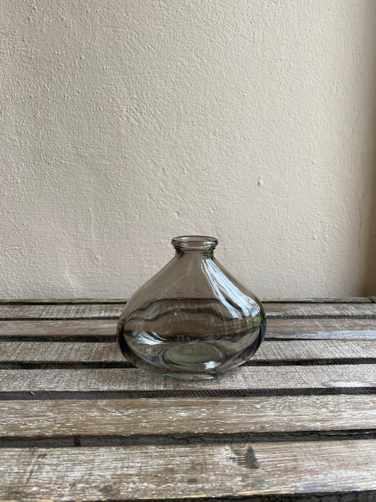Little Grey Vase - including a posy of seasonal flowers