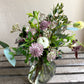 Little Grey Vase - including a posy of seasonal flowers