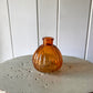 Tangerine Glass Bud Vase - including a posy of seasonal flowers