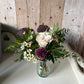 The Fluted Trio. A Set of Three Mouth Blown Bud Vases + Flowers (Florence)